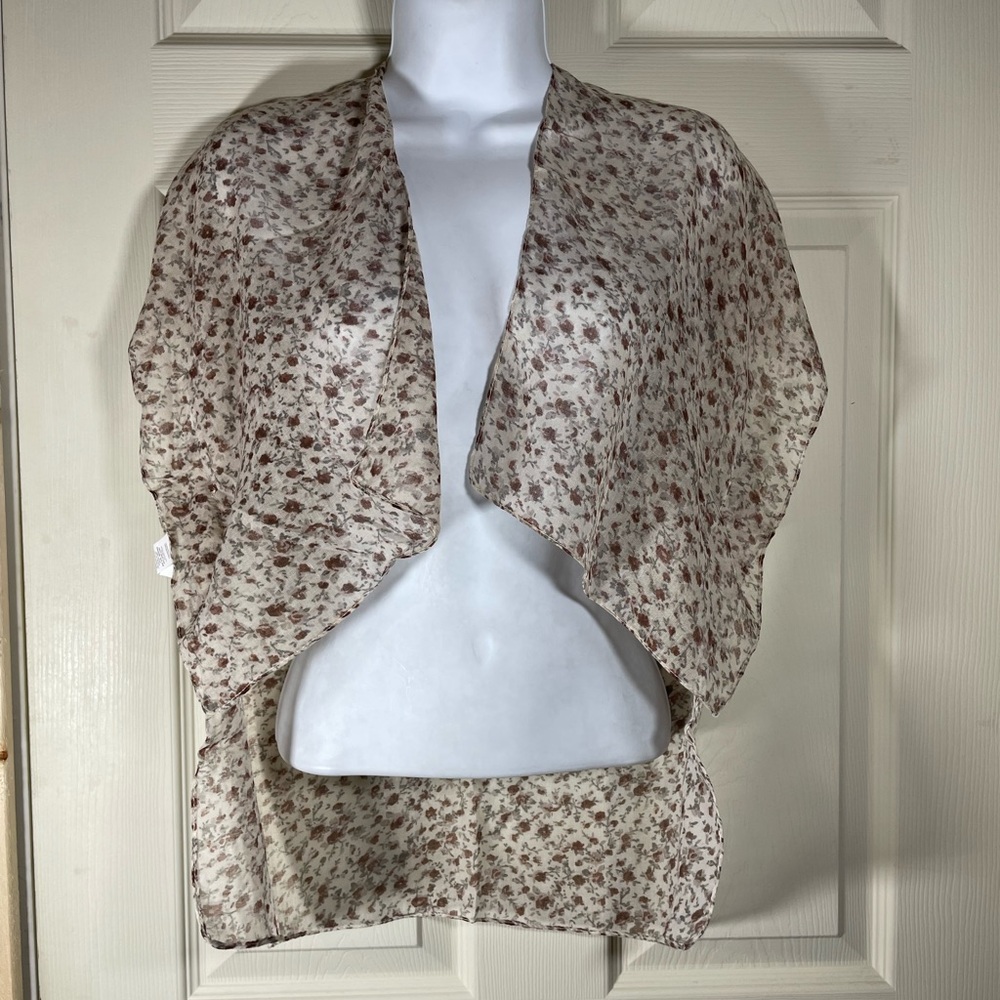Joyfolie Mia Joy sheer Avalon Duster- Pink, Cream and Brown‎ Floral